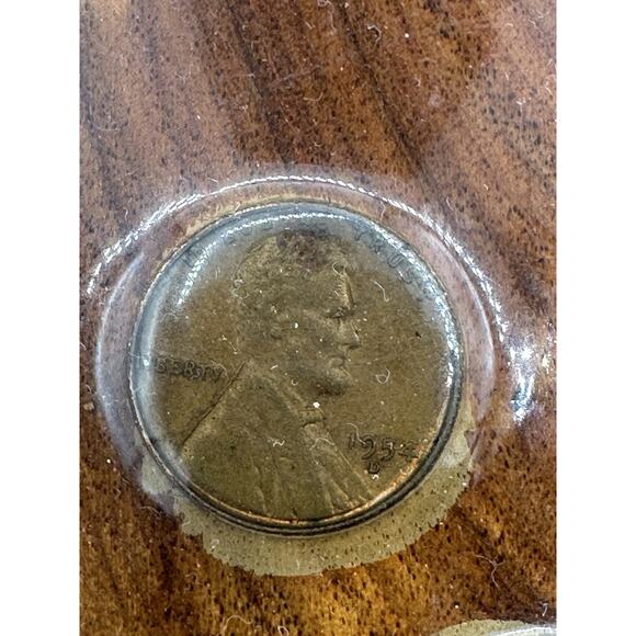 VTG Wooden Clock With Bicentennial Quarters 1976 Coins - Picture 15 of 16